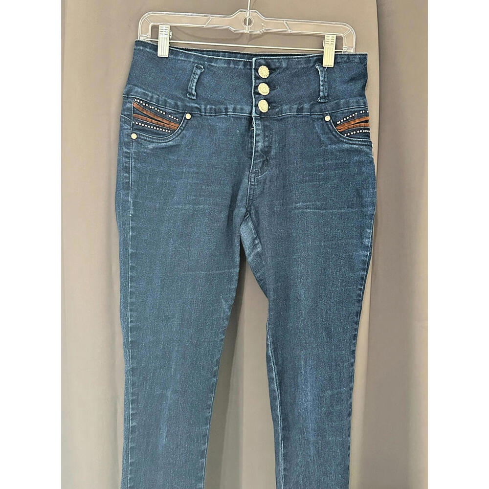 Silver Diva High Waisted Triple Button Skinny Jeans Women's Size 13